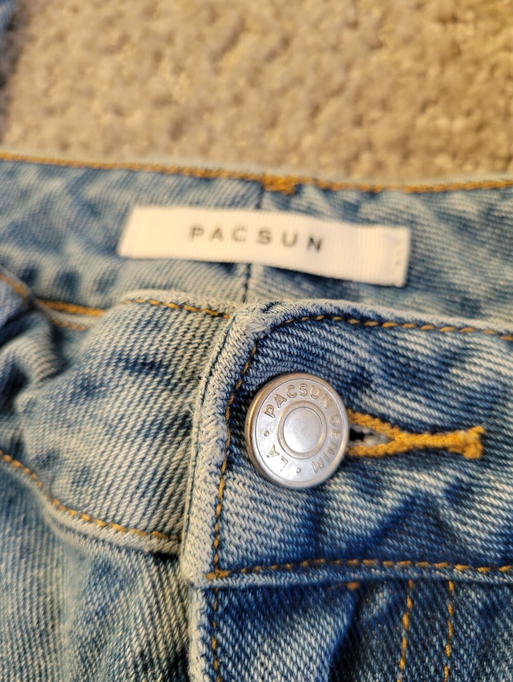 PacSun High Rise Straight Leg Jeans Light Wash Cotton Denim 26 Small - Picture 9 of 12